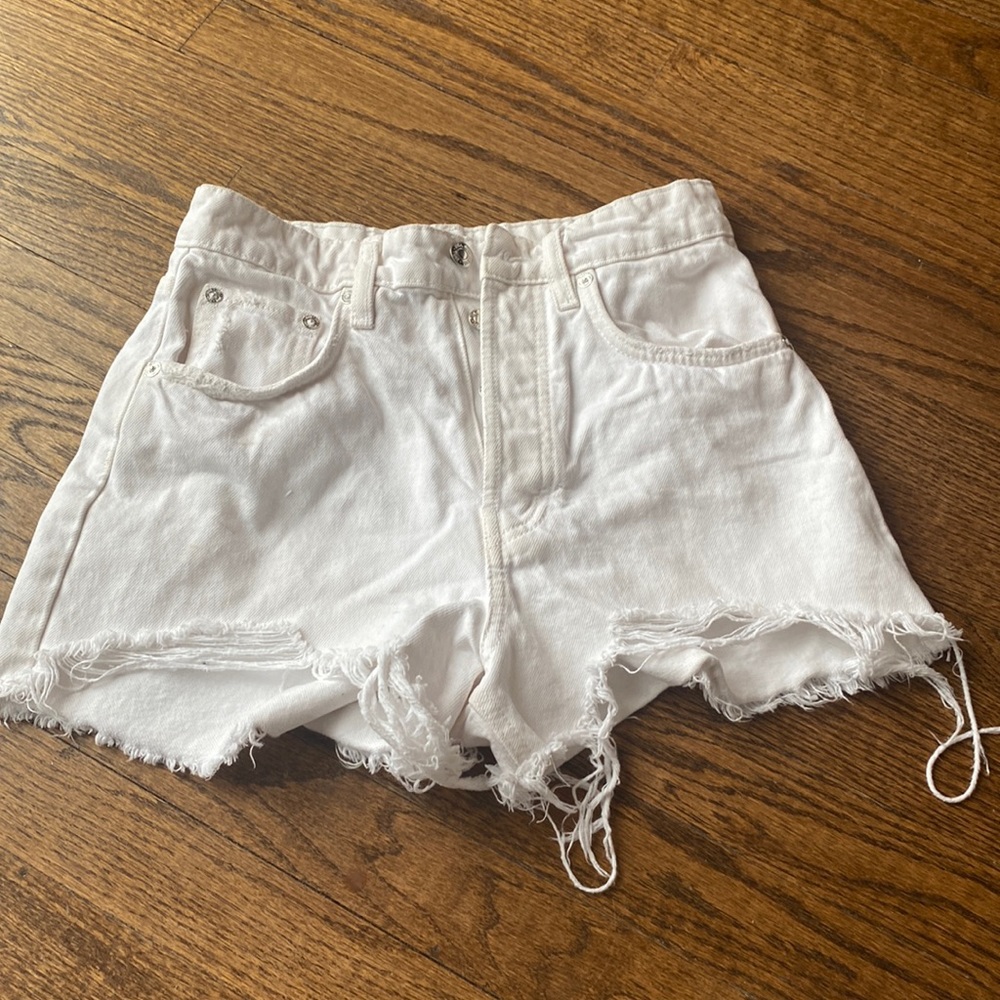 White Zara Denim Shorts